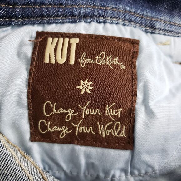 Kut From The Kloth Womens Crop Jeans Size 10 Natalie Denim Medium Wash Mid Rise - Picture 10 of 12